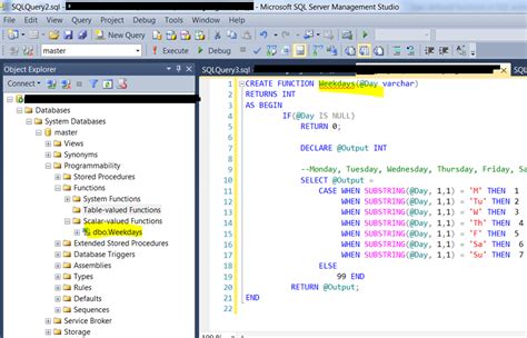 User defined functions in sql - Each built-in function is deterministic or nondeterministic based on how the function is implemented by SQL Server. For example, specifying an ORDER BY clause in a query doesn't change the determinism of a function that is used in that query. All of the string built-in functions are deterministic, except for FORMAT.